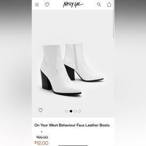 🤠NWT🤠 NastyGal Faux Leather Western Booties